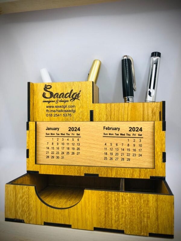 Wooden Desk Organizer for corporate gift.